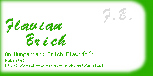 flavian brich business card